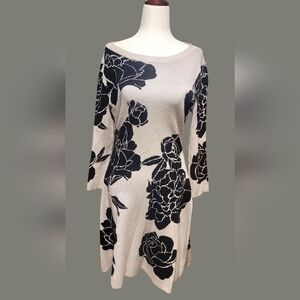 Calvin klein- (size medium) knit dress With black floral accent